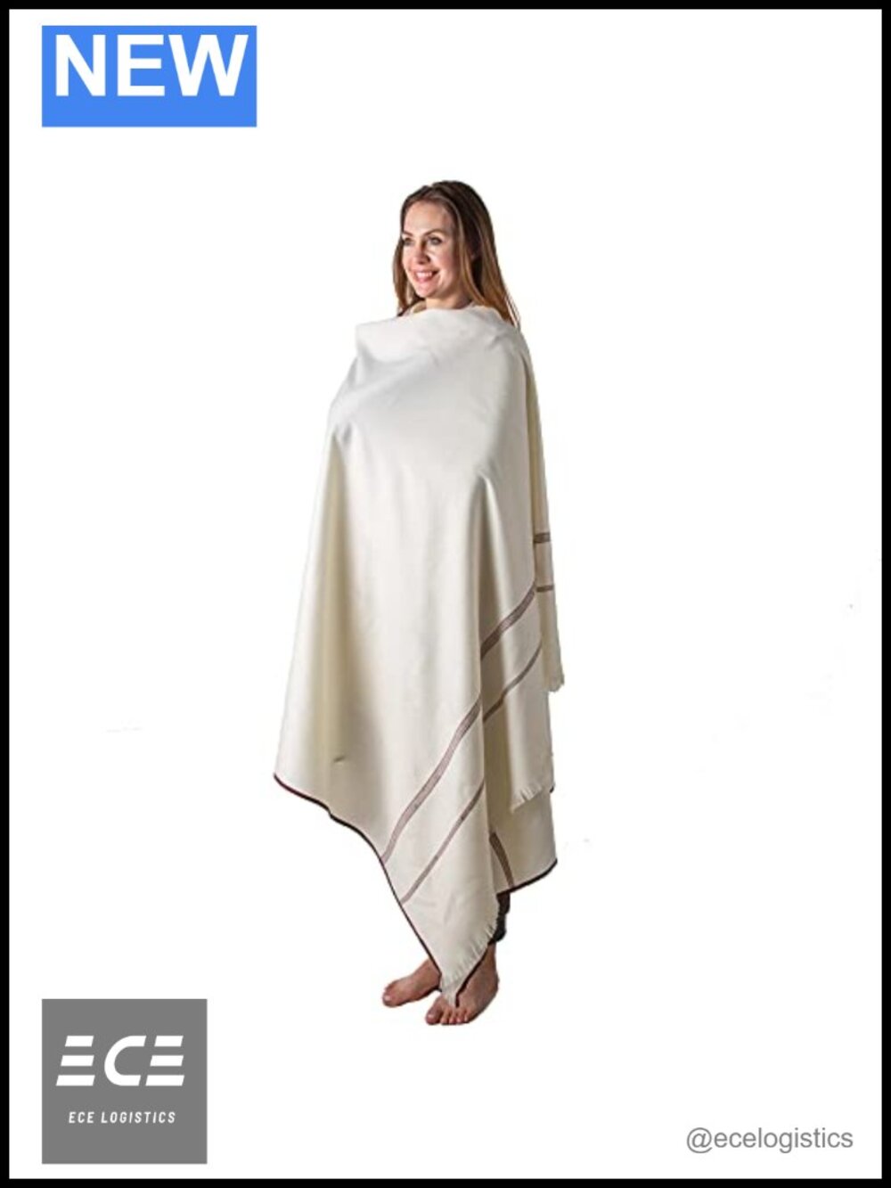 Wool Blend Oversized Meditation Shawl Wrap Scarf Yoga Blanket